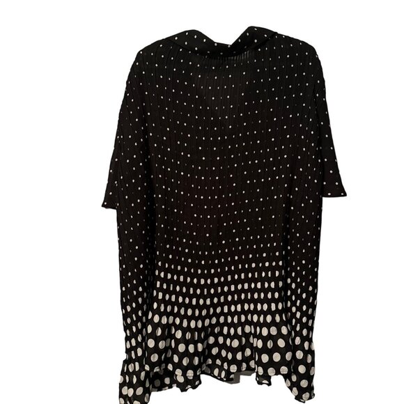 Only Necessities Womens Black & White Polka Dot Blouse Size 30/32W women blouse - Picture 11 of 12